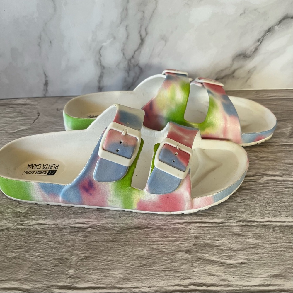 Robin Ruth Pastel Double Strap Slides